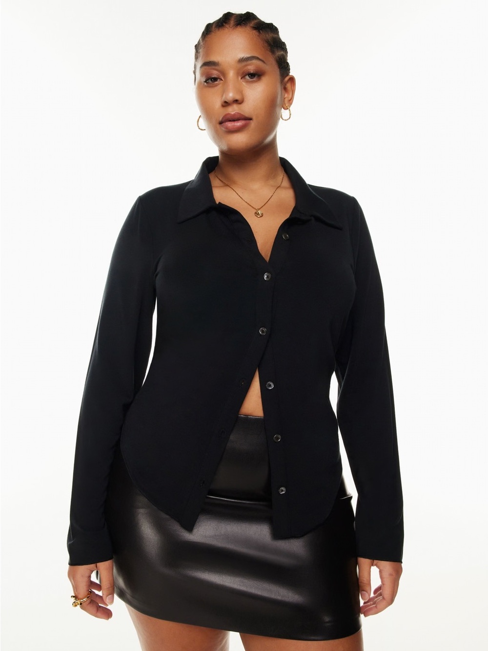Wilfred pose mesh button down - hot pink